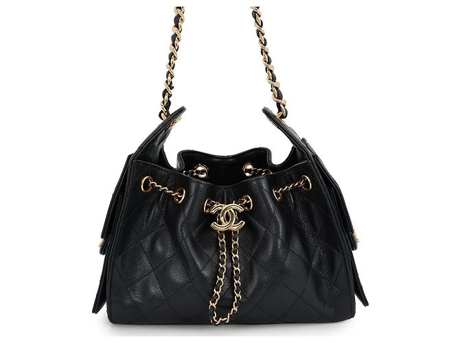 Borsa a tracolla con catena Chanel Nero