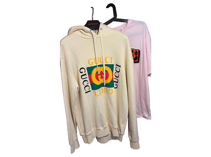 Gucci Hoodie mit Logo-Print Mehrfarben Roh