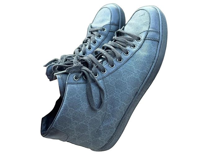 Gucci Sneaker alte in pelle da uomo Nero