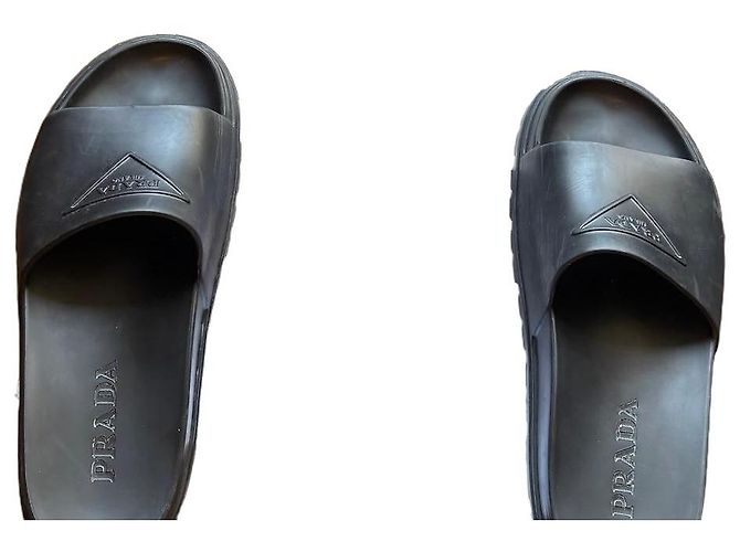 Black Prada swim shoes