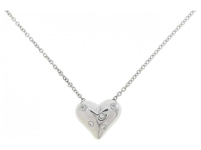 Autre Marque Tiffany & Co. Dots Pinched Heart Halskette