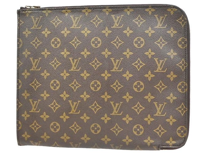 Louis Vuitton Poche Documents Monogram Canvas Marrom