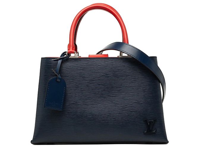 Sac à main Louis Vuitton Epi Cléber PM Rouge Bleu