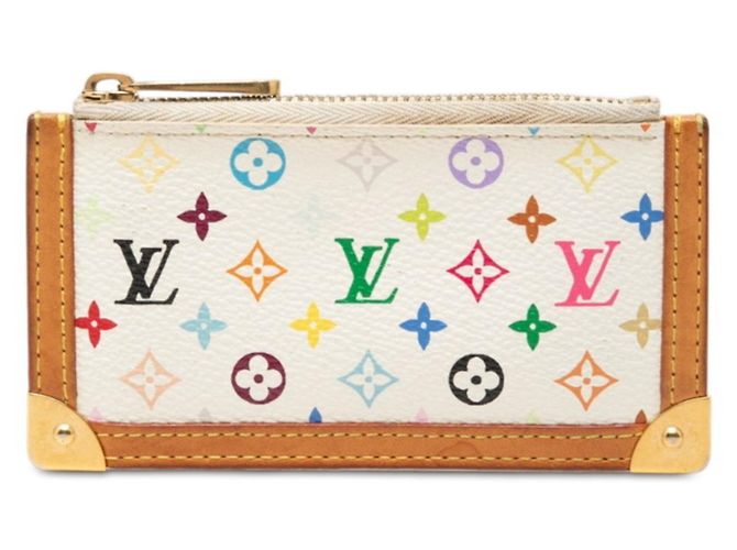 Louis Vuitton Monogram Multicolor Coin Purse White Multiple colors
