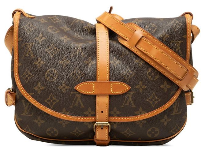 Bolsa de Ombro Louis Vuitton Monogram Saumur 30 Marrom