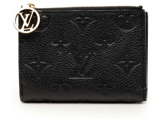 Louis Vuitton Monogram Empreinte Portefeuille Lisa Bi-fold Wallet Black