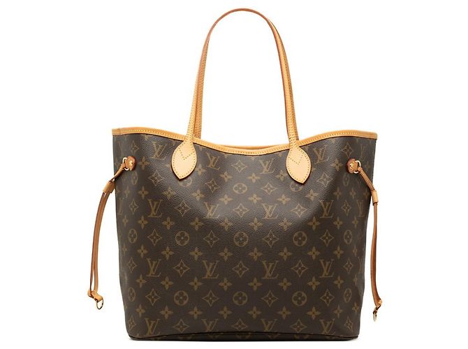 Sac Cabas Louis Vuitton Monogram Neverfull MM Marron