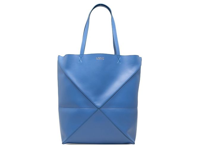 Saco Loewe Puzzlefold Tote Horizontal Large Azul