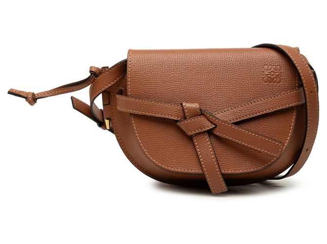 Bolsa de Ombro Loewe Gate Dual Mini Marrom