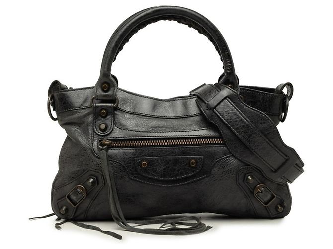 Borsa a tracolla Balenciaga The First Nero