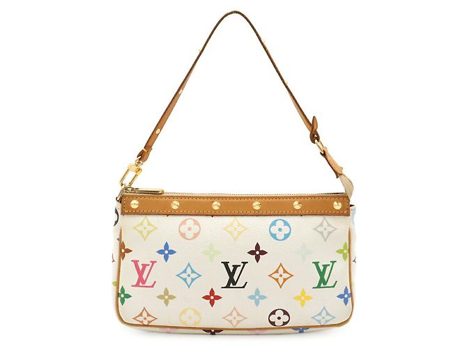 Louis Vuitton Monogram Multicolor Pochette Bianco