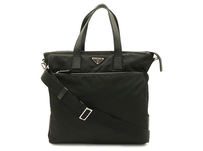 Borsa tote Prada in nylon nero