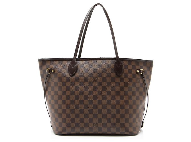 Sac Cabas Louis Vuitton Damier Ebene Neverfull MM Marron