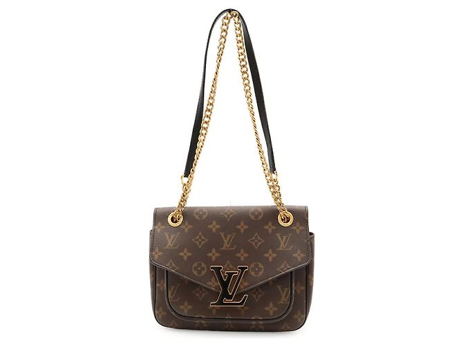 Borsa a tracolla Louis Vuitton Monogram Passy Marrone
