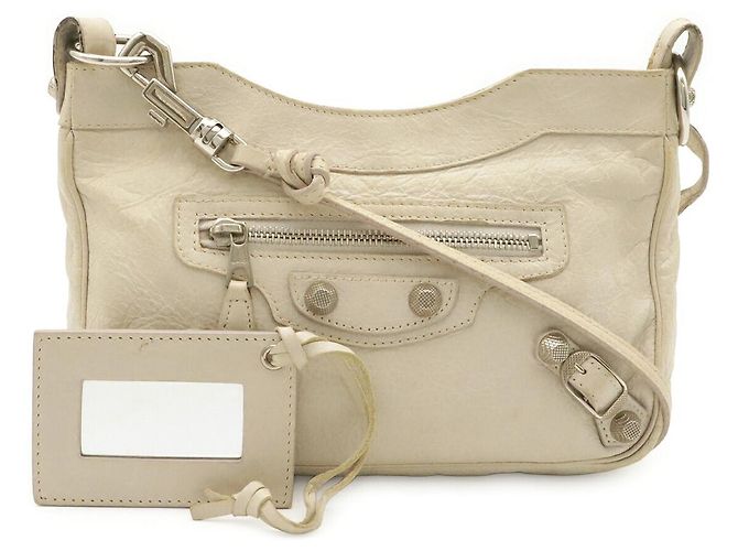 Borsa a spalla Balenciaga Giant Hip Marrone Beige