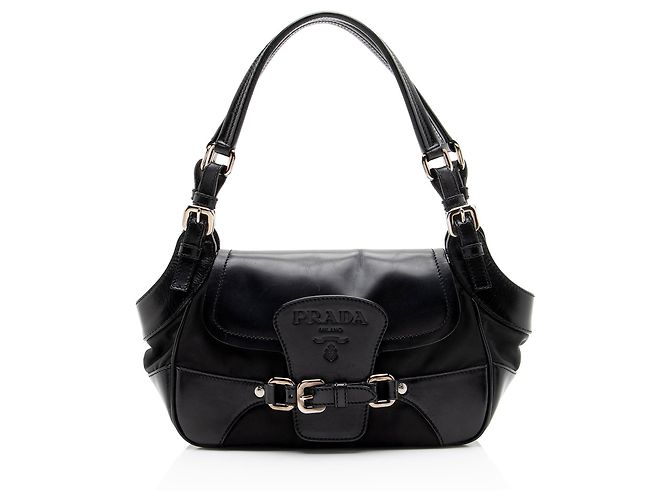 Prada Vintage Tessuto Small Shoulder Bag Noir