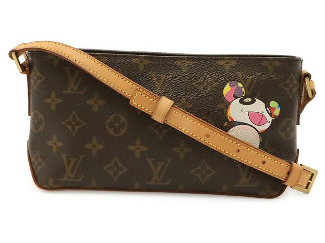 Borsa a tracolla Louis Vuitton Monogram Panda Trotter Marrone