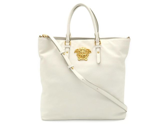 Borsa a tracolla 2-Way Versace Medusa Bianco