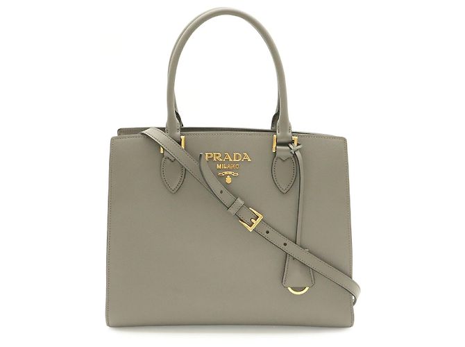 Prada Saffiano Tote Tasche Grau