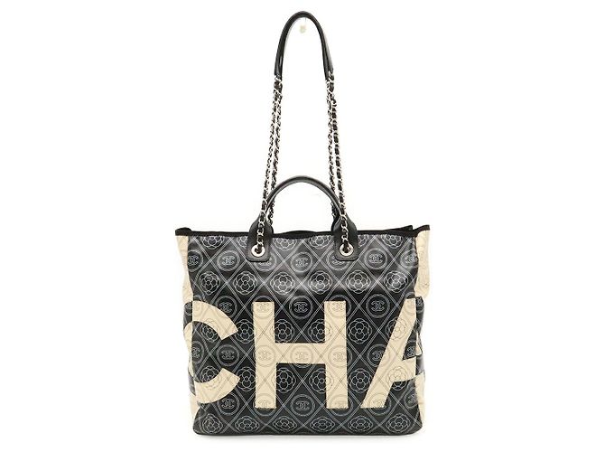 Bolso Tote Grande Chanel Camellia Coco Mark Multicolor