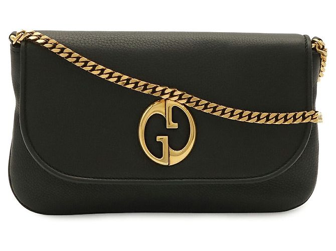 Borsa a tracolla con catena Gucci 1973 Nero