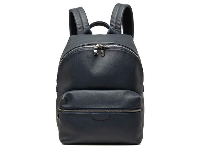 Louis Vuitton Taiga Discovery Backpack Navy blue