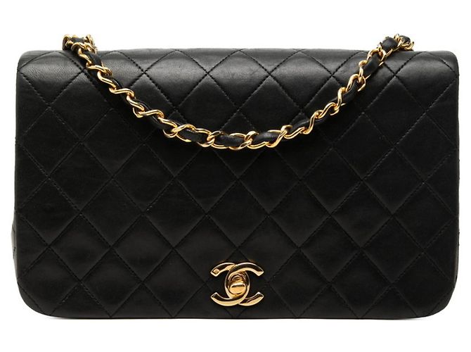 Borsa a tracolla Chanel Matelassé 23 Coco Mark Chain Nero