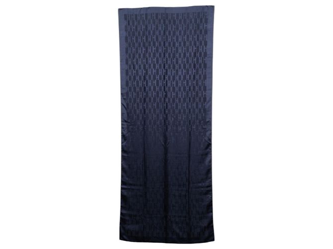Hermès Sciarpa Hermes H Jacquard in Navy Blu navy
