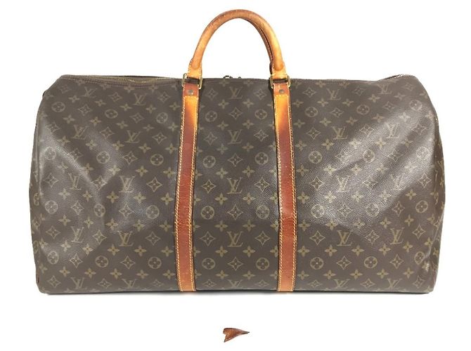 mala Louis Vuitton Monogram Keepall 60 Marrom