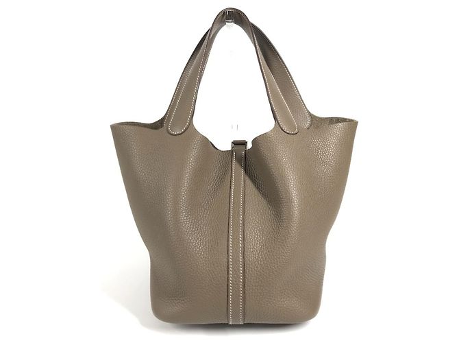 Hermès Bolsa Hermes Picotin Lock MM 22 Marrom
