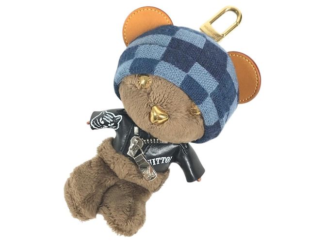 Louis Vuitton Damier Accessory Bag Charm Keychain Nero