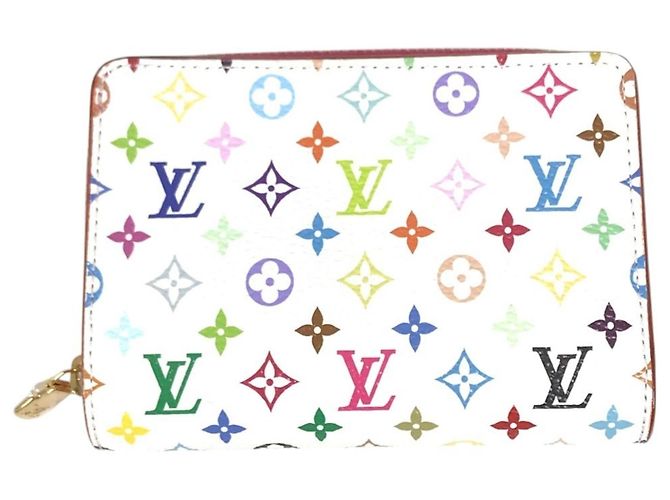 Louis Vuitton Monogram Multicolore Bi-fold Wallet Pink White