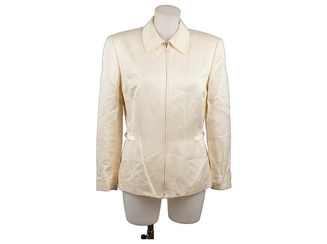 Giacca Versace Classico in seta e lino Crudo