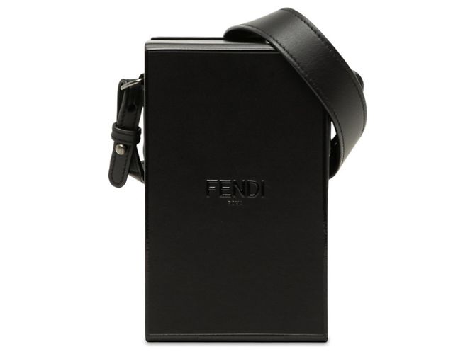 Borsa a tracolla Fendi in pelle nera Nero