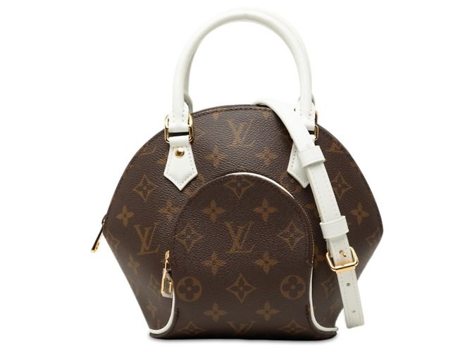 Sac à main Louis Vuitton Monogram Ellipse BB Marron Blanc Monogramme