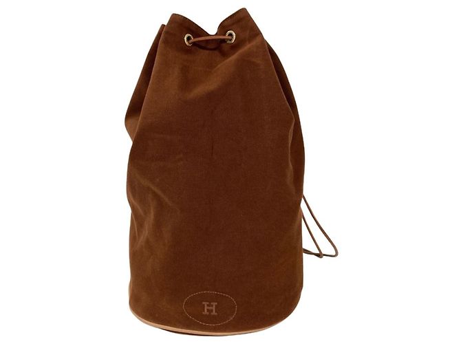 Hermès Borsa a tracolla Hermes Polochon Mimil GM Marrone