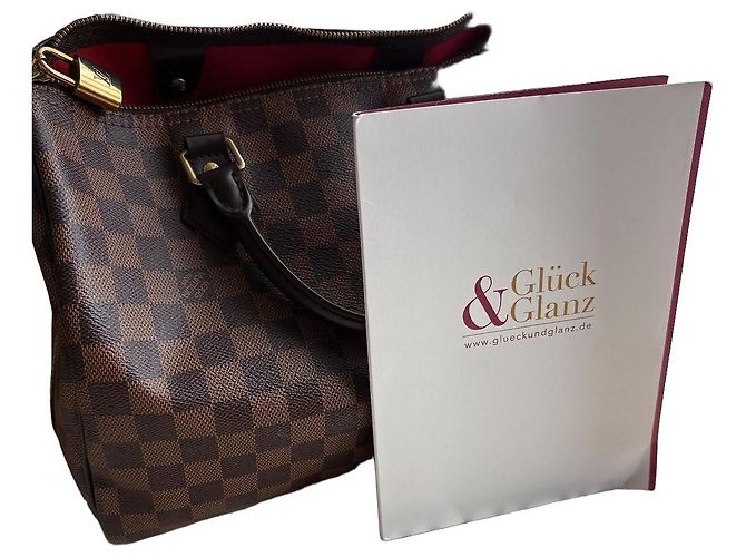 Bolsa de mão Louis Vuitton Speedy 30 Damier Ebene Marrom