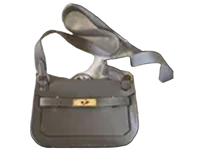 Hermès Jypsiere Bolso Bandolera Cuero Gris