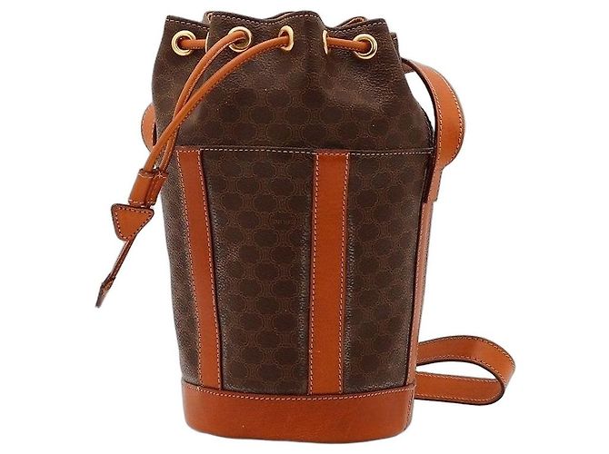 Céline Bolsa Bucket Celine Monogram Marrom Monograma
