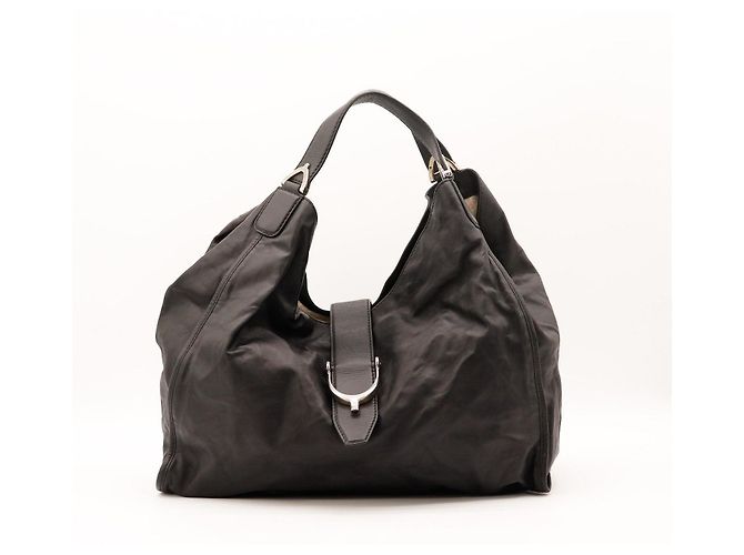Borsa hobo Gucci in pelle nera Nero