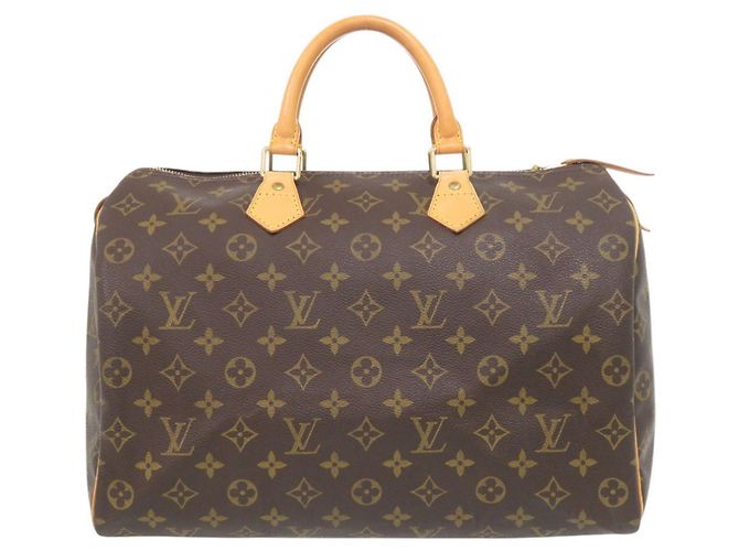 Sac à main Louis Vuitton Speedy 35 Monogram Marron Monogramme