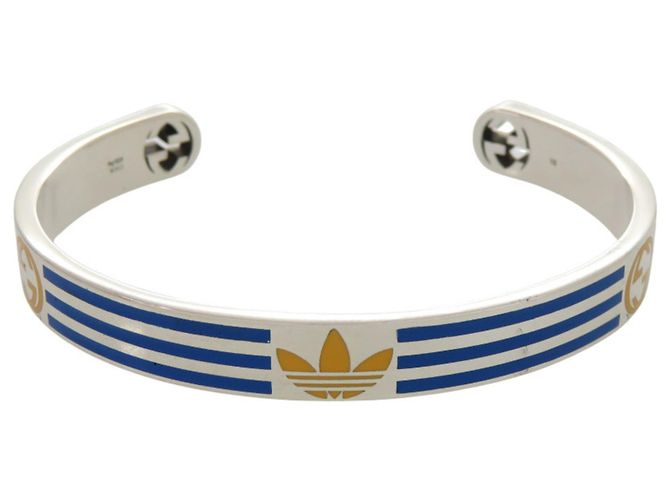 Bracciale Gucci x Adidas Argento Blu Giallo