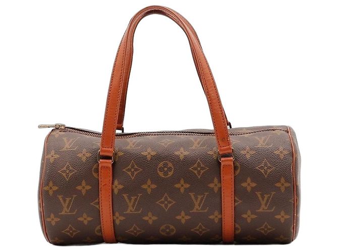 Bolso Louis Vuitton Monogram Papillon 30 Castaño Monograma