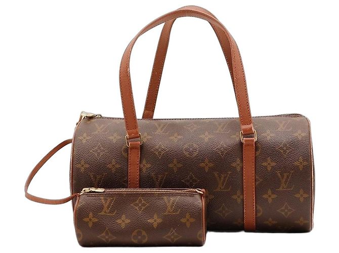 Louis Vuitton Papillon 30 Monogram Canvas Handtasche mit Beutel Braun Monogramm