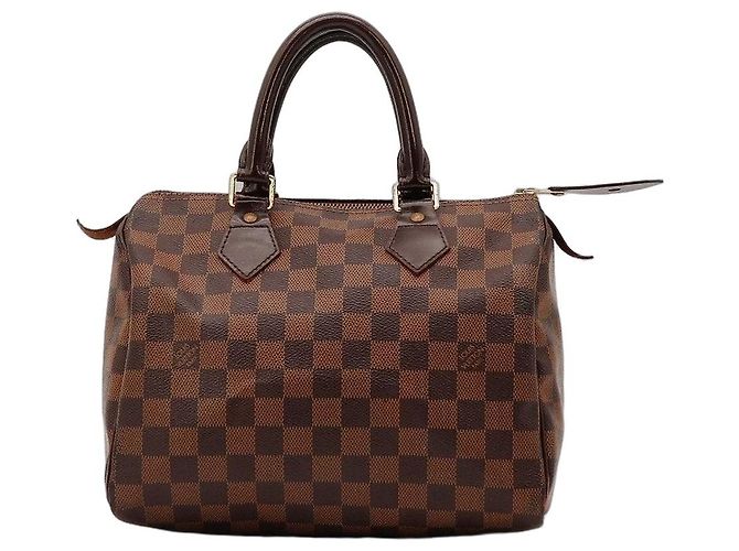Bolsa de mão Louis Vuitton Speedy 30 Damier Ebene Canvas Marrom