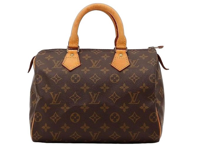 Louis Vuitton Speedy 30 Monogram Canvas Handbag Brown