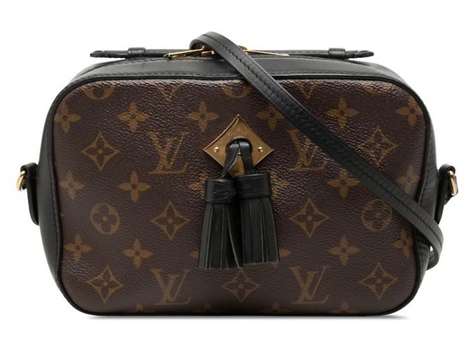 Bolsa de mão/Bolsa de ombro Louis Vuitton Monogram Saint-Onge Marrom Preto