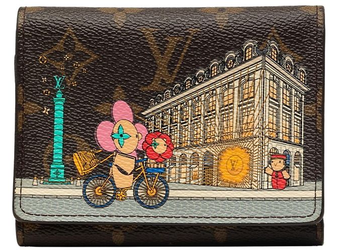 Louis Vuitton Monogram Vivienne Tri-fold Wallet Brown Pink