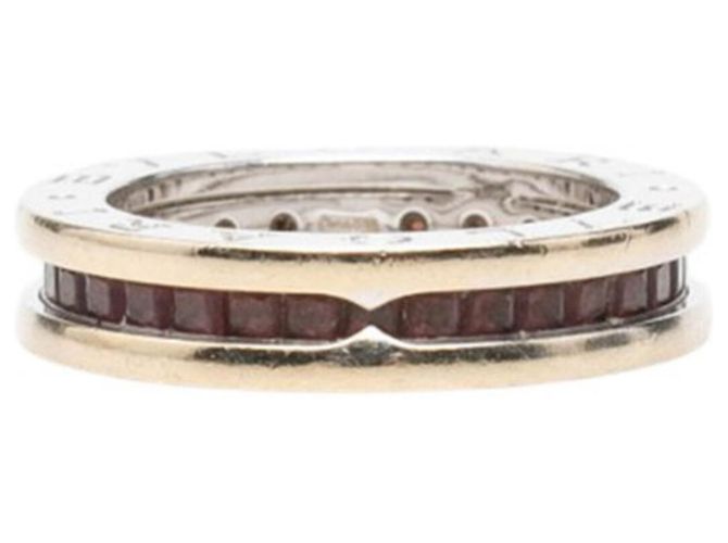 Bulgari Bvlgari B-Zero1 Women's Band Ring Silvery Pink