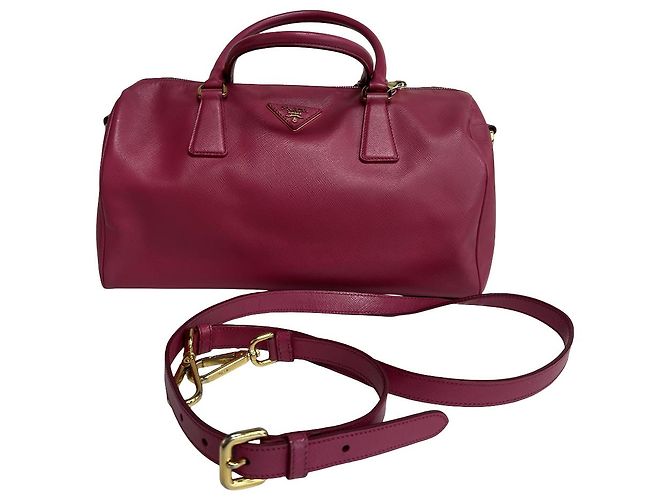 Prada Saffiano Bowler Leather medium Rose